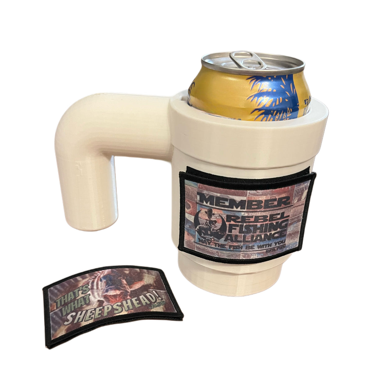 RFA Lego Mug Koozie with Morale Patch – Rebel Fishing Alliance