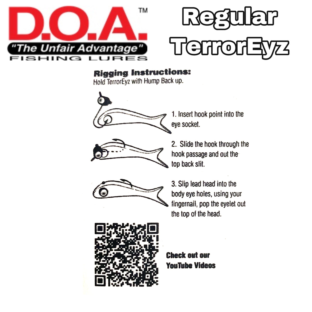 DOA Fishing Lure 86422 C.A.L. Jig Head 1/4 oz Natural And Red Eye