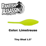 1.5” Tiny Shad and 2” Tiny Shad Pro 15 count soft baits
