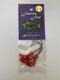Double barbed Jammer Jig Jigheads