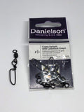 Brass Crane Swivels with Coastlock Snap - Black