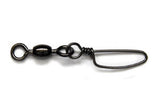 Brass Crane Swivels with Coastlock Snap - Black