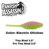 1.5” Tiny Shad and 2” Tiny Shad Pro 15 count soft baits