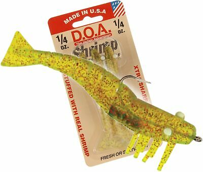 DOA Shrimp 1/4-Ounce in Arkansas Glow, 3-Pack