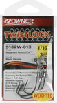 Owner® TwistLOCK™ weighted shank hook 3 pack