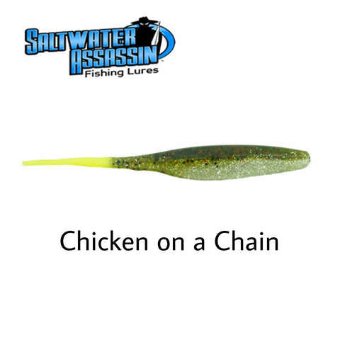chicken on a chain fishing lure Saltwater Assassin SW Shad 5” 8 Pack – Rebel Fishing Alliance