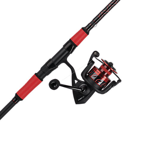  PENN Fierce IV Spinning Reel and Fishing Rod Combo, Black/Red  : Sports & Outdoors